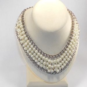 Silver and  Pearl Necklace